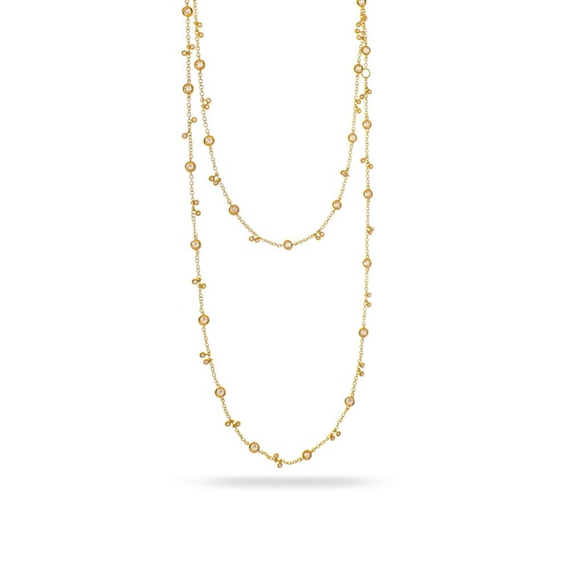 Collar diamantes doble Aura