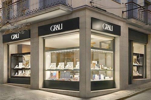 Fachada de la joyería Grau en Blanes